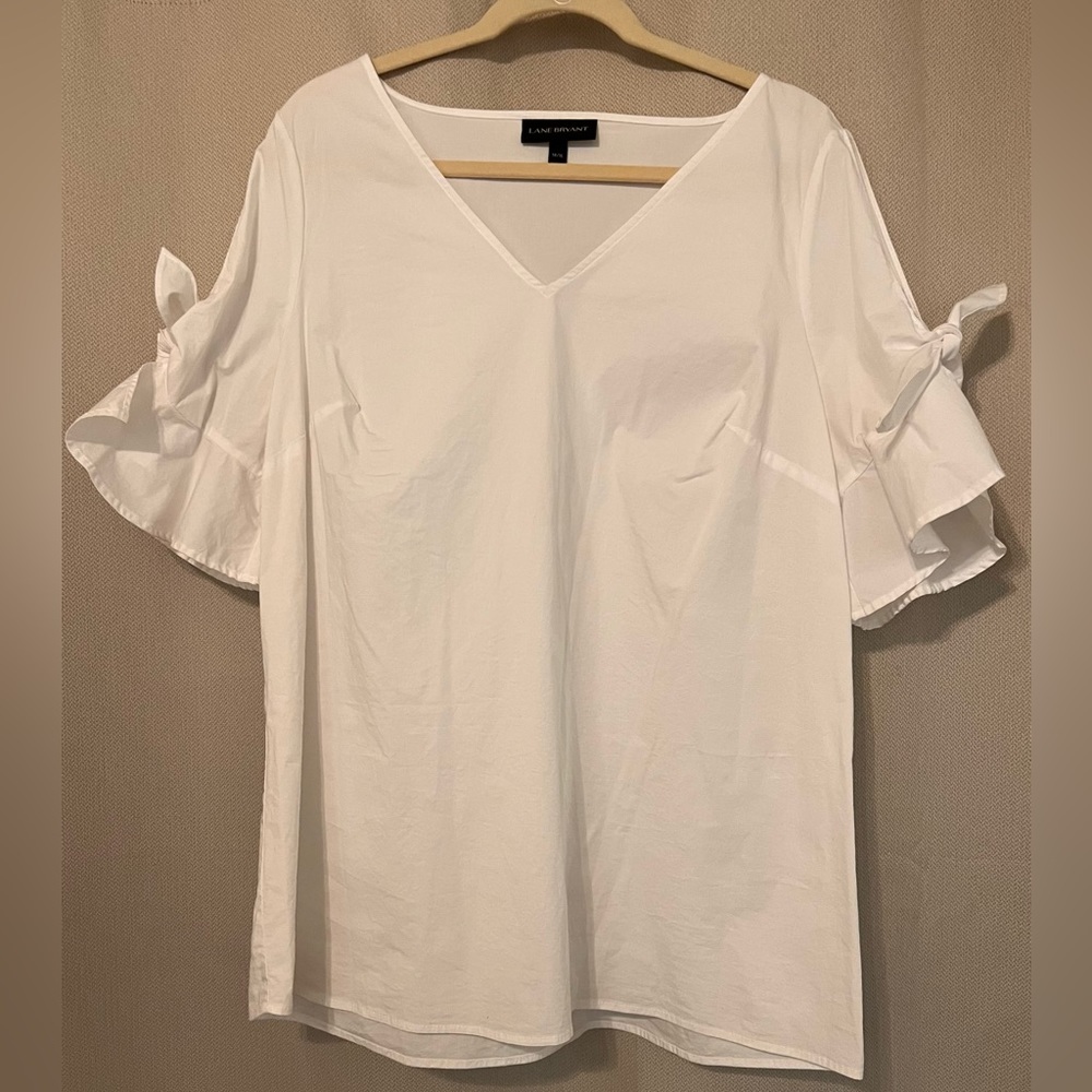 White V Neck Top